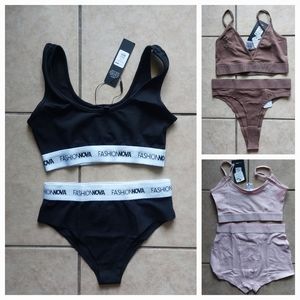 Fashion Nova bra & panty set bundle small